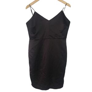 Lumiere women's spaghetti strap black bodycon dress size L